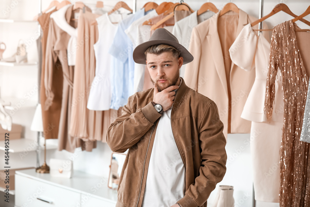 Thoughtful male stylist in studio
