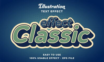 Poster - editable effect classic vector text effect with modern style