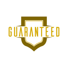 Sticker - Guaranteed shield icon isolated on white background