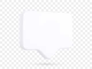 Fototapete - White 3d realistic bubble with shadow isolated on transparent background. Vector illustration