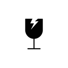 Broken Cup Glass Cargo Icon On The White Background