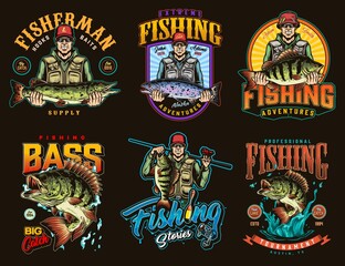 Poster - Fishing colorful designs