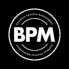 Poster - bpm - business process management acronym, business concept background