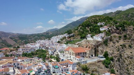 Sticker - The picturesque town of Frigiliana located in the mountainous region of Malaga, Andalusia, Spain