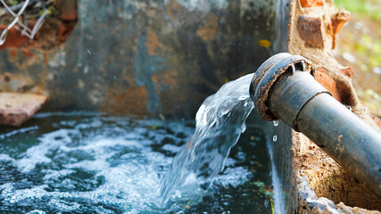 Clean water flow that breaks the surface of the water below is immortalized with various touches of technique and taste making it a beautiful work of art.