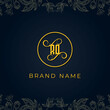 Royal luxury letter RO logo.