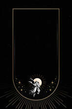 Vintage Christmas Guardian Angel From The Public Domain Frame Design On Black Background Vector