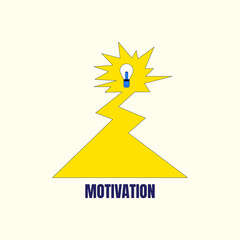 Wall Mural - Motivation lightning streak bulb vector