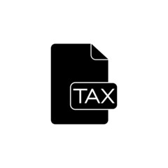 Canvas Print - Tax icon isolated on white background