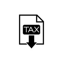 Canvas Print - Tax icon isolated on white background