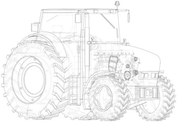 Poster - farm tractor concept. vector