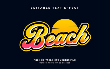 Canvas Print - Beach text effect
