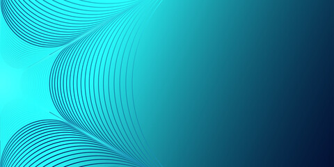 Poster - Abstract blue corporate background with lines for modern concept of technology and banner template. Vector