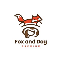 Sticker - the quick brown fox jumps around a lazy dog logo vector icon illustration