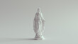 White Virgin Mary Statue Marble Art Religion Sculpture 3d illustration render