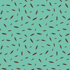 Poster - All over little leafs vector seamless repeat pattern print background