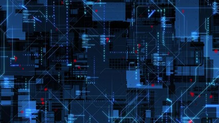 Poster - Electronics technology concept. Digital transformation.