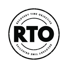Poster - RTO - Recovery Time Objective acronym, business concept background