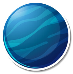 Wall Mural - Sticker template with Neptune planet isolated