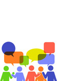 Fototapeta Pokój dzieciecy - 会話する人々 ベクターイラスト　vector illustration of chatting people 