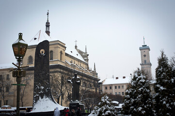 Wall Mural - travel to the city of Lviv, Ukraine. Architecture, sights, temples