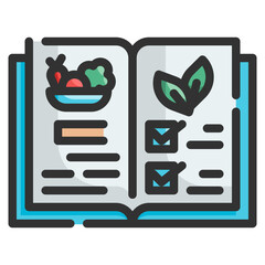 Canvas Print - recipes line icon