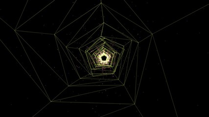 Wall Mural - bright glowing lines in seamless loop futuristic tunnel motion graphics. abstract animation on a dar