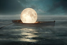 Moon In A Boat (3D-Rendering)