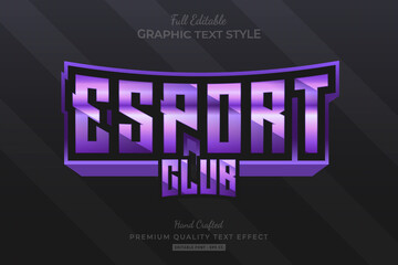 Wall Mural - Esport Club Purple Editable Premium Text Effect Font Style