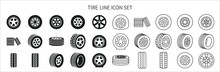Icon Set Related To Car Tires