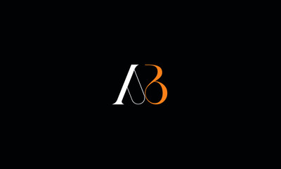 AB,BA  Abstract Letters Logo Monogram