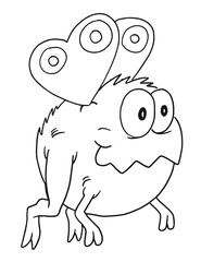Aufkleber - Cute Monster Vector Illustration Coloring Book Page Art