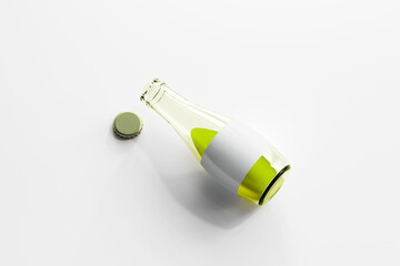 Poster - Glass Beverage Bottle with Empty Label