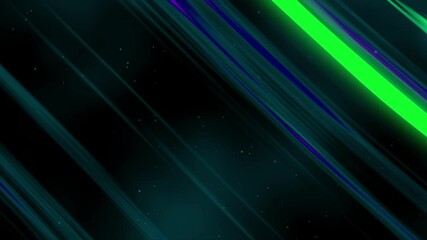 Poster - Abstract movement of futuristic cartoon stripes on black background, seamless loop. Animation. Beautiful stream of luminous streams of light.