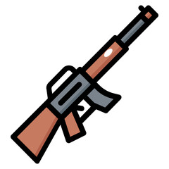 Sticker - Rifle Color line icon