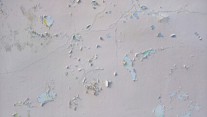 Poster - old stone wall with old peeled paint
