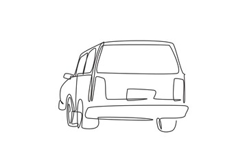 Poster - single continuous line drawing cabriolet car. luxury sport business comfortable cabrio automobile su