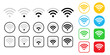 Znak WiFi. Symbol Wi-Fi. Ikona sieci bezprzewodowej. Strefa Wi-Fi. Przyciski w różnych kolorach. Siła sygnału wifi na białym tle. Światowy symbol komunikacji, zasięgu sieci.