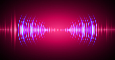 sound waves oscillating dark light