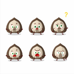 Sticker - Cartoon character of manchurian walnut with what expression