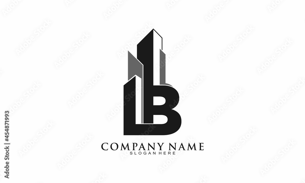 Letter B for building creative logo design Stock Vector | Adobe Stock