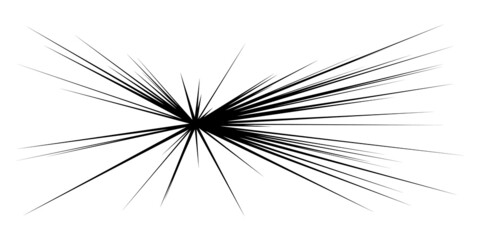 Aufkleber - Dynamic, eccentric dynamic comic burst, action trail lines. Explosion, sparkle, spark element. Radial, radiating lines