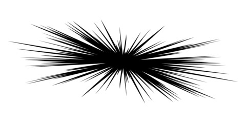 Aufkleber - Dynamic, eccentric dynamic comic burst, action trail lines. Explosion, sparkle, spark element. Radial, radiating lines