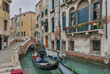 Old buildings facades in Venice, Italy.