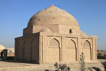 Wall Mural - Alemberdar Mausoleum is located in the ancient city of Amul. The tomb was built in the 12th century during the Great Seljuk period. Turkmenabat, Turkmenistan.