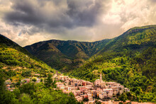 The Village Of Luceram And Its Surroundings, Alpes-Maritimes, Provence, France