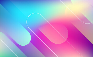 Poster - Abstract colorful gradient texture with geometric shapes background. Vector