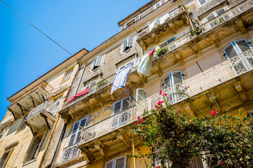 Poster - Dans les rues de la vieille ville de Corfou