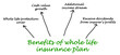 Benefits of whole life insurance plan