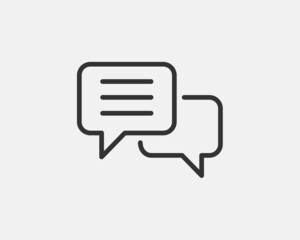 Poster - Chat icon vector design element. Talk bubble speech sign. Dialogue balloon.